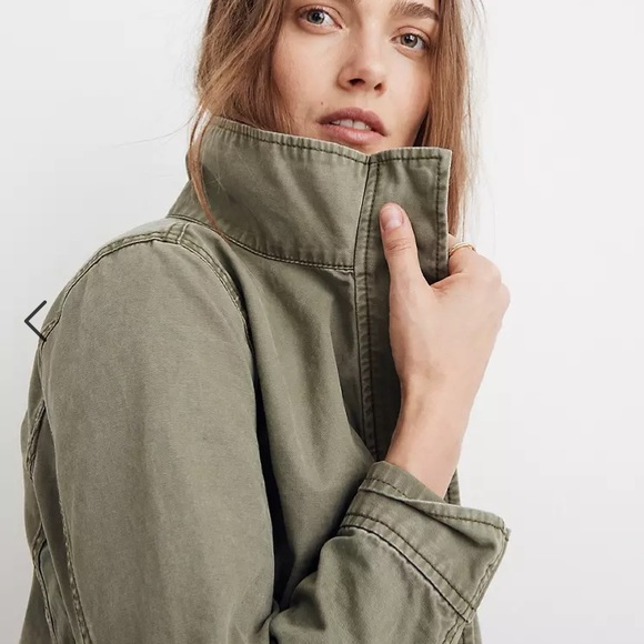 Madewell Utility Jacket in Olive Green - Picture 2 of 10